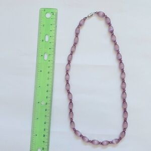 Semi-Precious Beaded Necklace Lilac